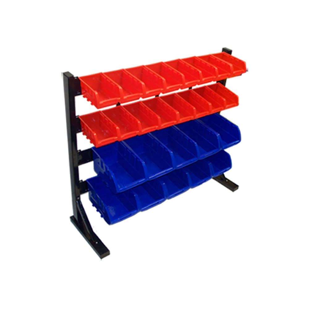 26 Removable Bins Rack - Parts & Accessories Storage Organizer for Workbench - Perfect for Garage, Workshop, and DIY Tool Organization