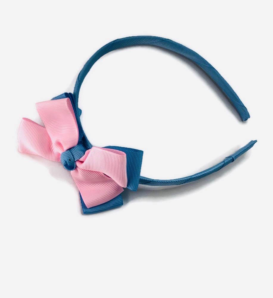 Stylish Hair Accessories Set - Bow Headbands, Hair Clips & Hair Ties for Women & Girls (Blue/Pink) | Perfect for Parties, Weddings & Everyday Fashion