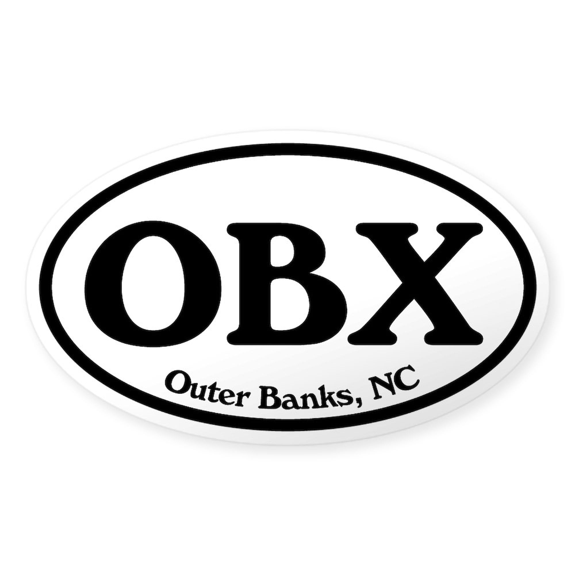 Outer Banks OBX Euro Oval Sticker - Durable Car Bumper Decal for Cars, Trucks & Laptops - Perfect for Beach Lovers & Travel Enthusiasts