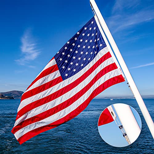Stainless Steel Marine Flag Clips for Boat Halyards, Outrigger Lines & Antennas - Heavy Duty Flagpole Rope Clips for Stern Lights & Fishing - Perfect for Boating, Sailing & Water Sports