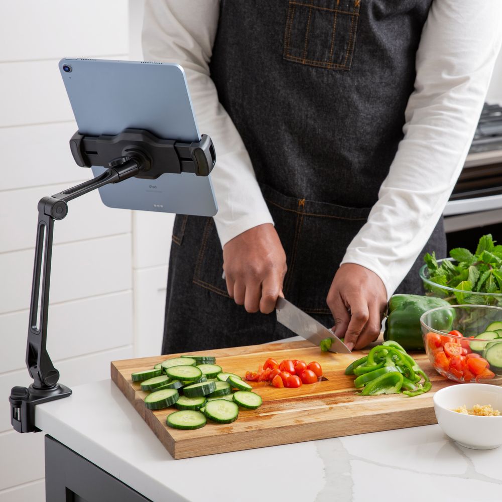 Twelve South HoverBar Duo 2nd Gen - Adjustable Tablet Stand for iPad, iPhone & Smartphones - Perfect for Home Office, Kitchen & Bedroom Use