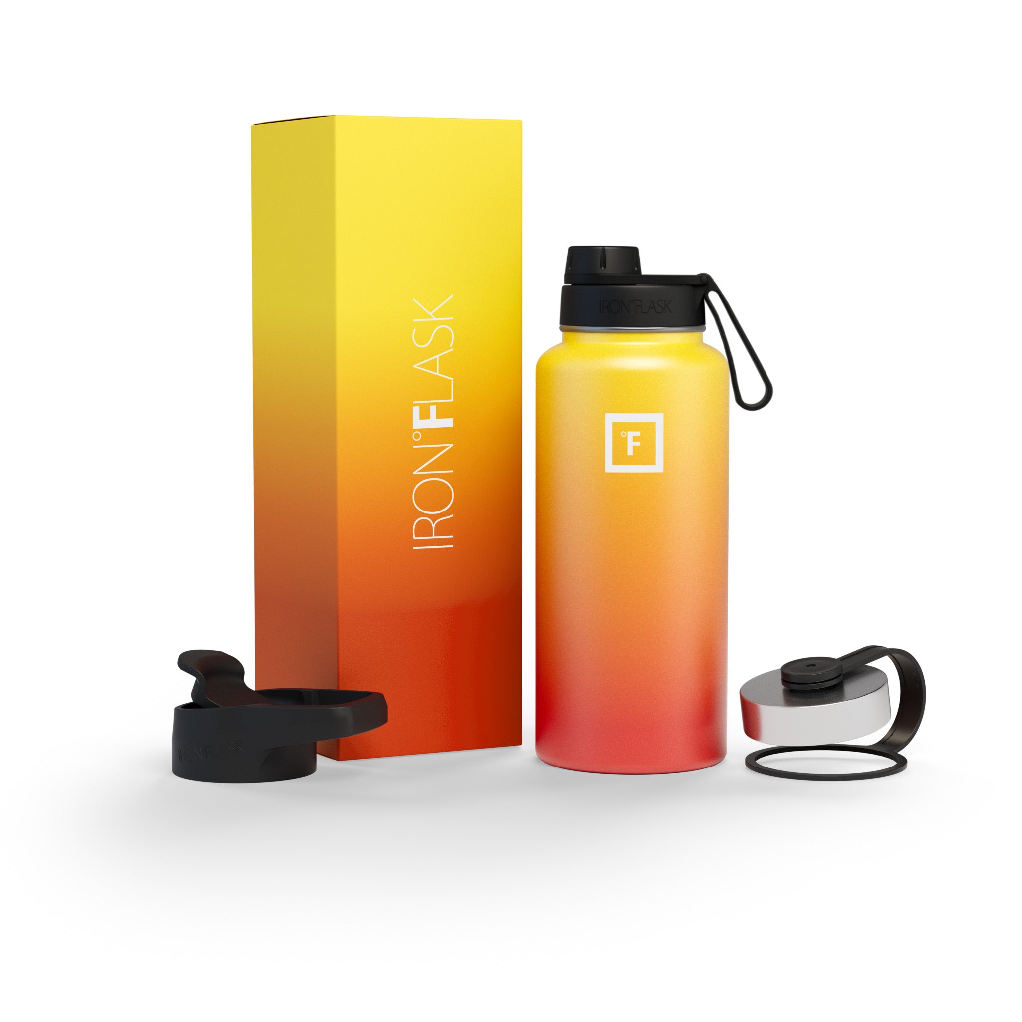 32 Oz Wide Mouth Water Bottle with Spout Lid - Leak Proof Stainless Steel Insulated Water Bottle for Gym, Hiking & Outdoor Activities