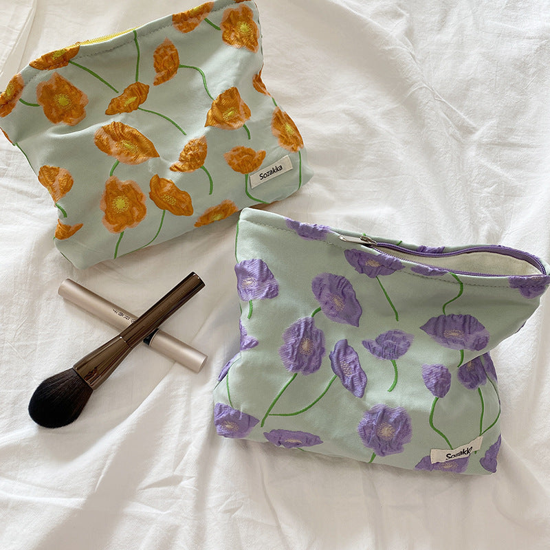 Portable Mini Clutch Bag for Women - Small Skin Care & Makeup Organizer - Perfect for Travel, Gym, and Everyday Essentials