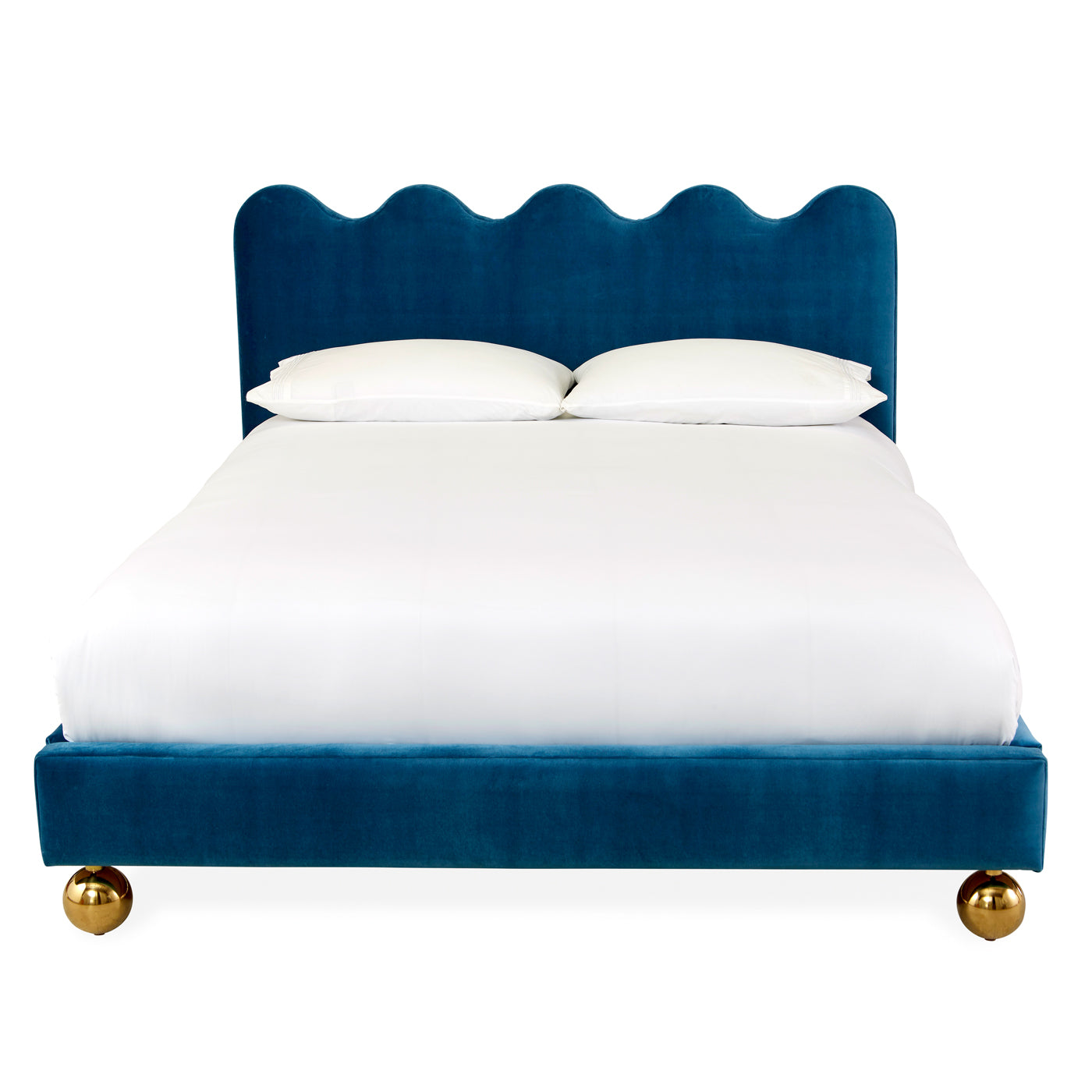 Ripple Queen Size Bed Frame - Modern Platform Bed with Sturdy Wooden Slats - Perfect for Master Bedroom, Guest Room, or Small Space