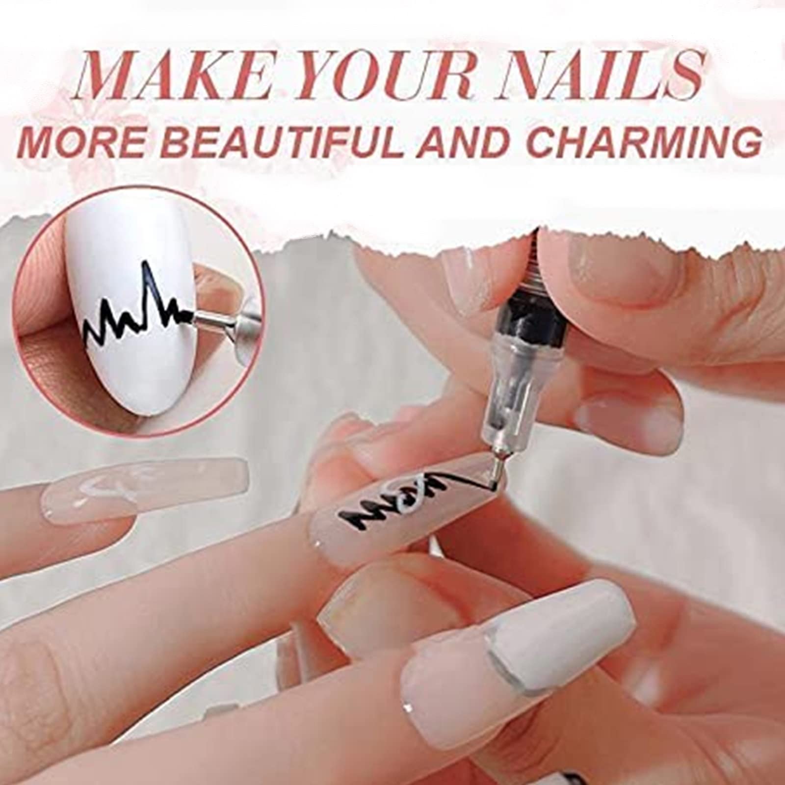 Nail Art Graffiti Pen - Quick Dry Acrylic Paint Liner Brush for DIY Flowers, Tips & Decorations | Professional Nail Design Tool for Crafts, Painting & Nail Art (Silver) | Perfect for Home Manicures, Salon Use & Creative Gift Ideas