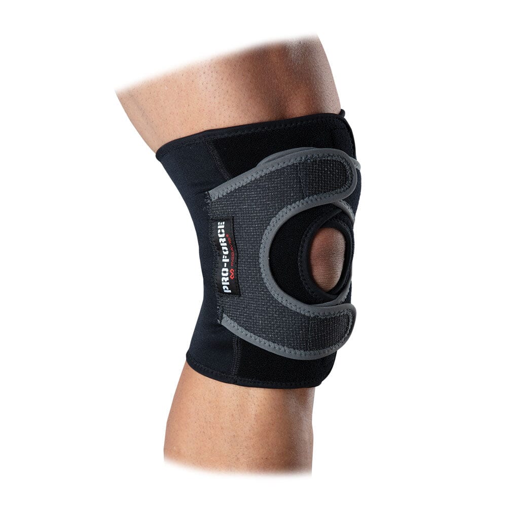 Pro Force Neoprene Dual Wrap Knee Support with Abrasion Patch - Adjustable Knee Brace for Pain Relief, Arthritis & Sports Injuries - Perfect for Running, Basketball & Weightlifting
