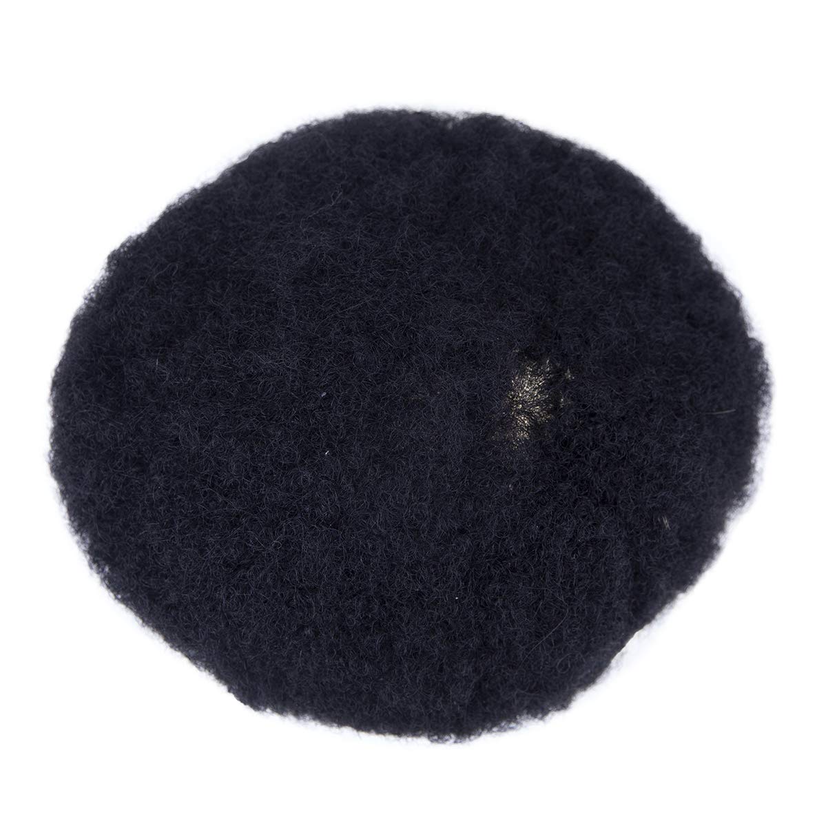 Premium 8×10 Inches Human Hair Toupee for Black Men - Afro Curl French Lace Hairpiece Replacement System (Off Black 1B) | Natural-Looking Hair Solution for Daily Wear & Special Occasions