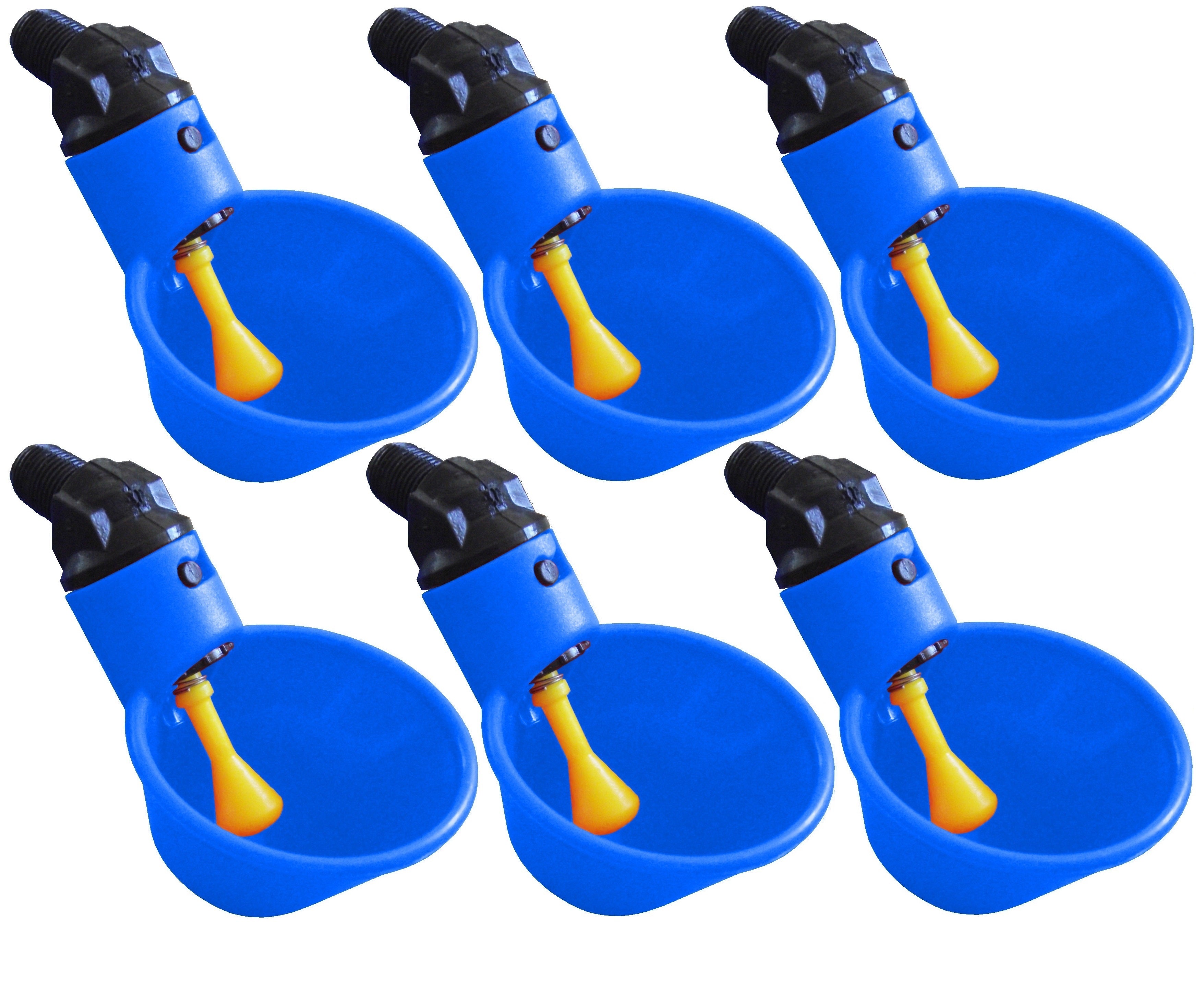 Automatic Poultry Waterer - Blue Cup-Style Chicken Drinker for Coops, Farms & Backyard Flocks - Durable & Leak-Proof Design