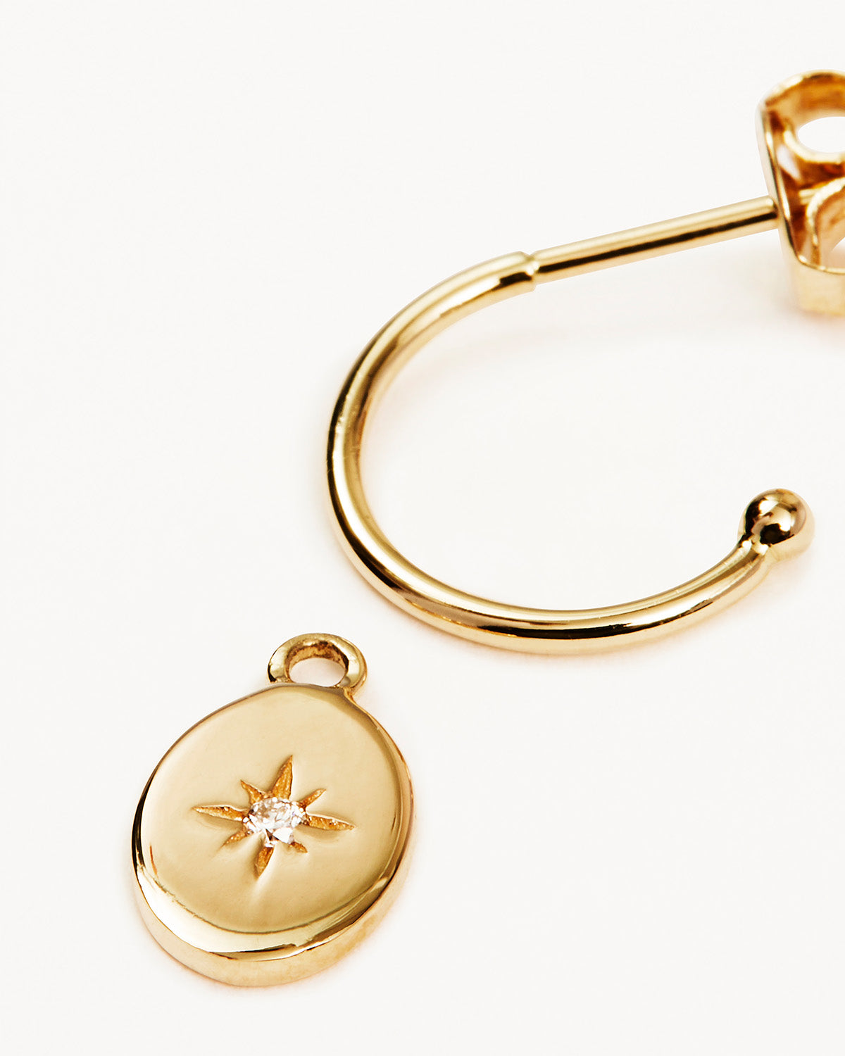 14K Solid Gold Diamond Hoop Earrings for Women - Shine Your Light - Perfect for Everyday Wear, Parties & Special Occasions