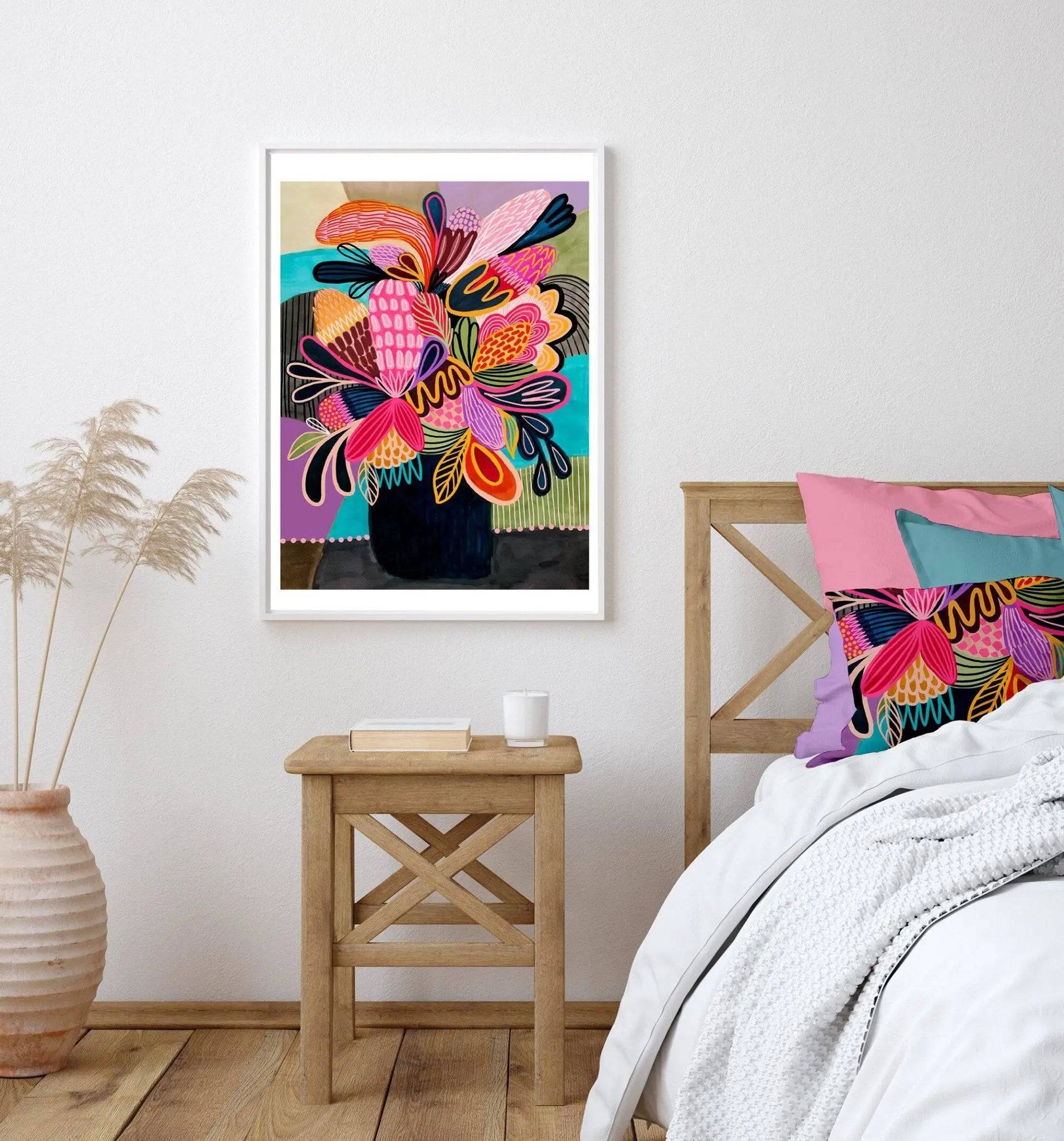Vibrant Colour Pop Modern Wall Art Print - Contemporary Home Decor for Living Room, Bedroom & Office