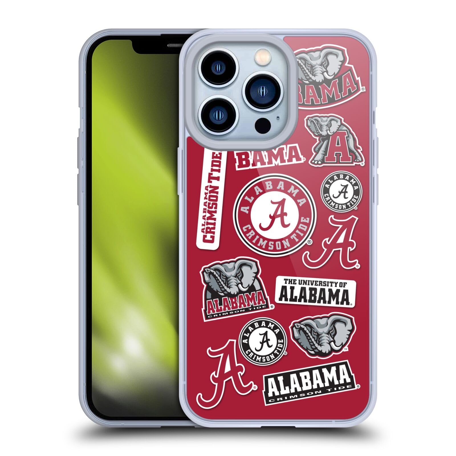 Official University of Alabama UA Licensed iPhone 13 Pro Soft Gel Case - Bama Crimson Tide College Football Fan Accessory - Perfect for Game Day & School Spirit