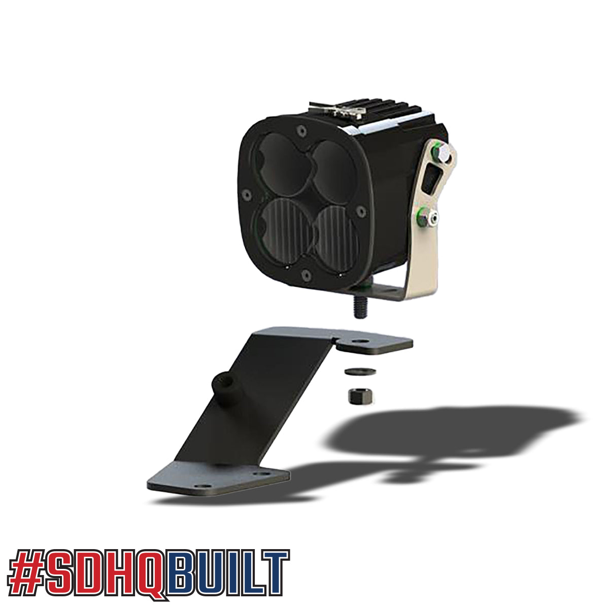 2005-2015 Toyota Tacoma SDHQ Built A-Pillar Light Mounts - Heavy Duty Off-Road LED Light Brackets for Fog & Spot Lights - Perfect for Night Driving, Overlanding & Off-Road Adventures