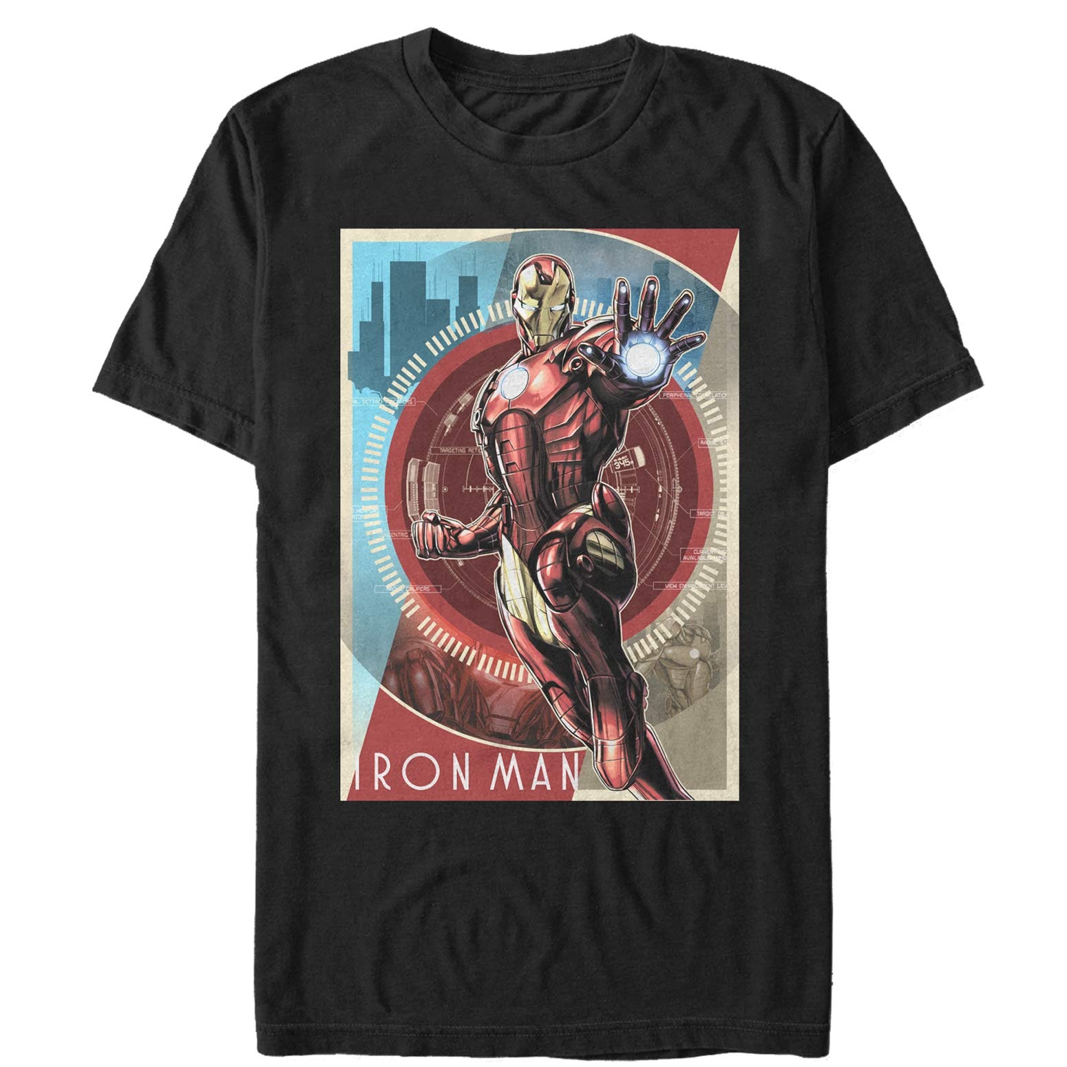 Marvel Men's Iron Man Graphic T-Shirt - Superhero Comic Design Tee for Fans & Collectors | Perfect for Cosplay, Gifts & Casual Wear