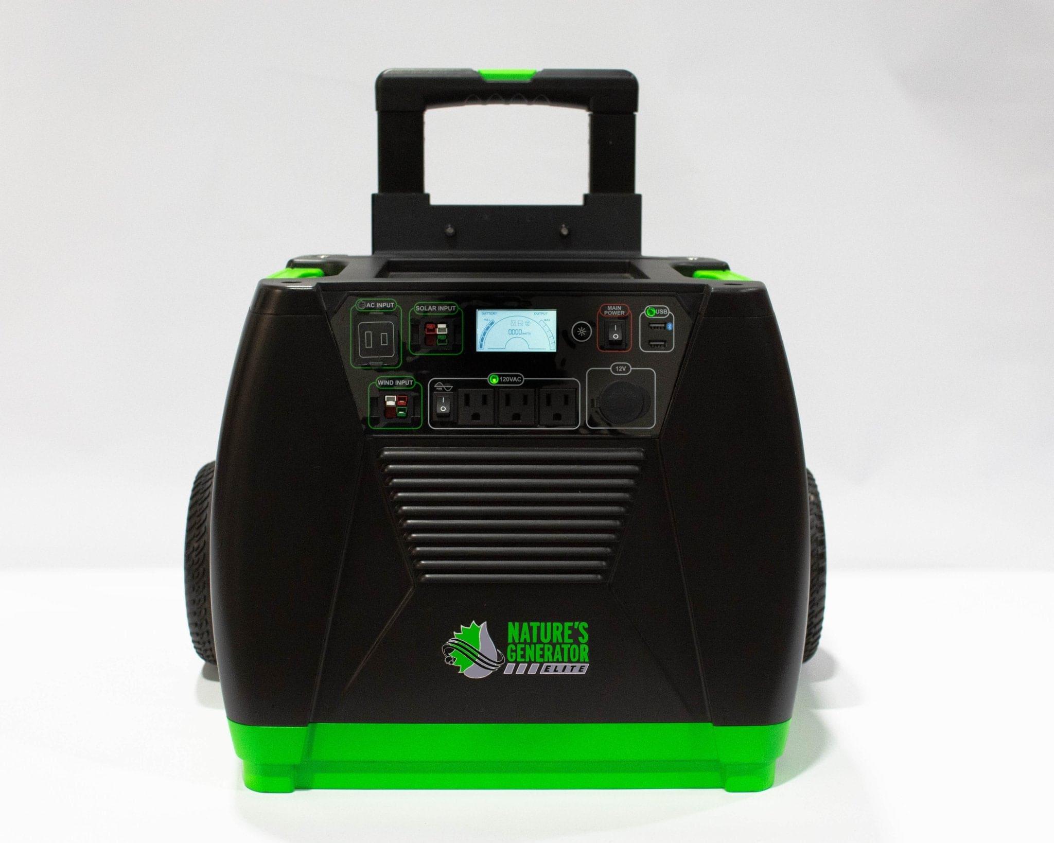 Refurbished Nature's Generator Elite - Portable Solar Power Generator for Camping, Emergencies & Off-Grid Living