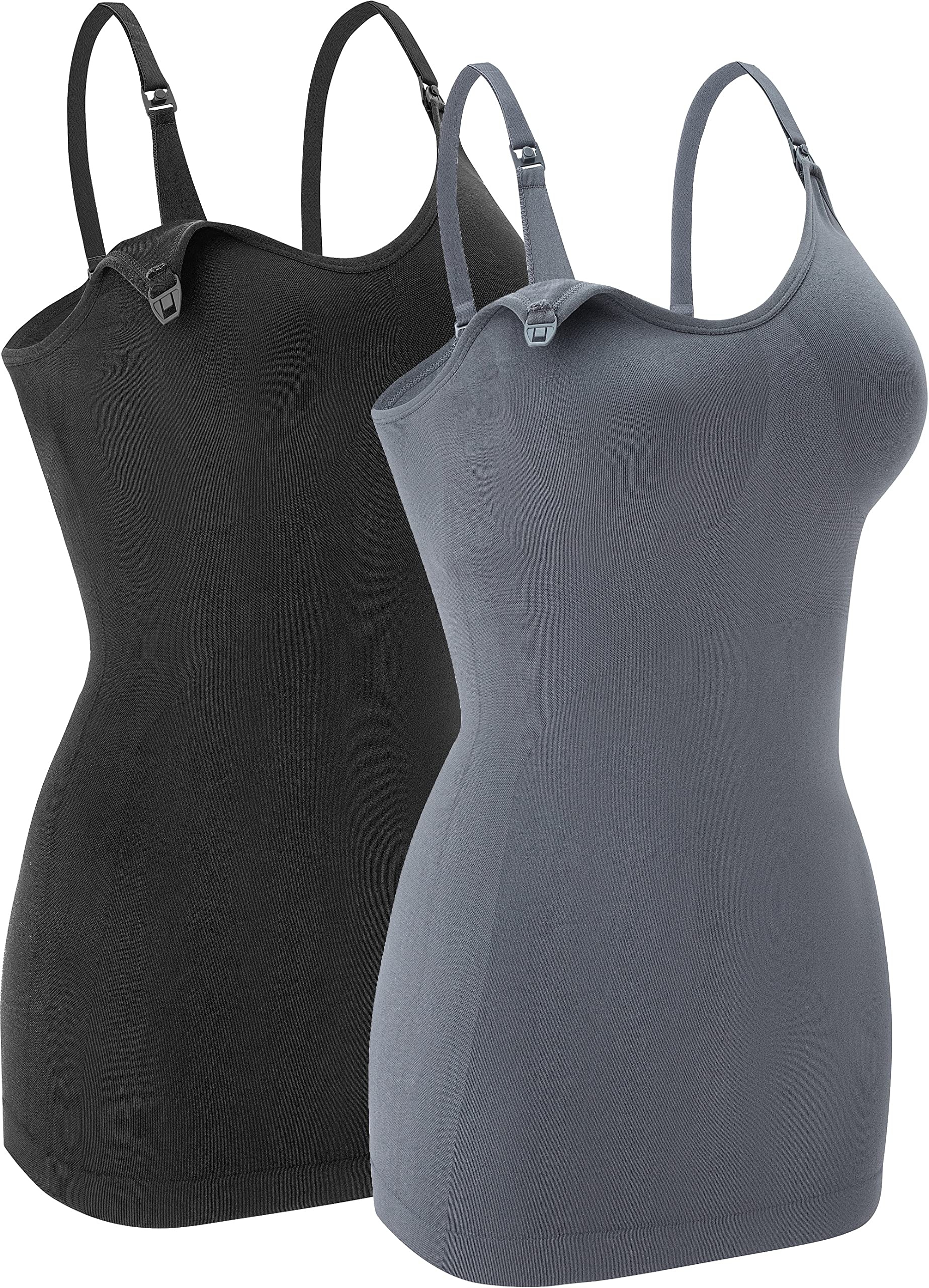 Nursing Tank Tops for Breastfeeding - Maternity Camisoles with Built-in Bra - Pregnancy Must Haves for Comfortable Nursing & Pumping at Home or Work