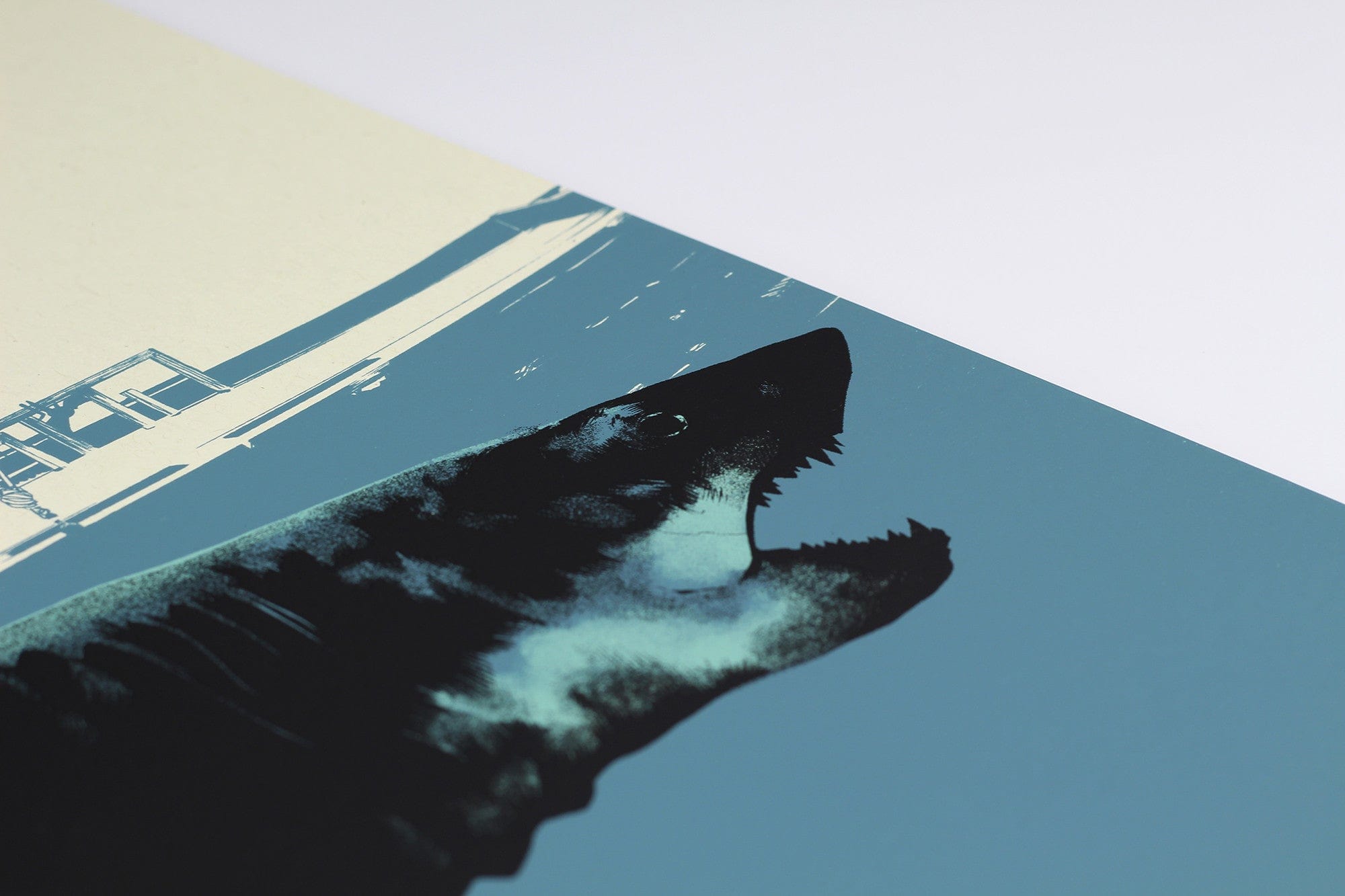 Jaws Movie Poster - Classic Horror Film Wall Art for Home Theater, Office & Movie Room Decor