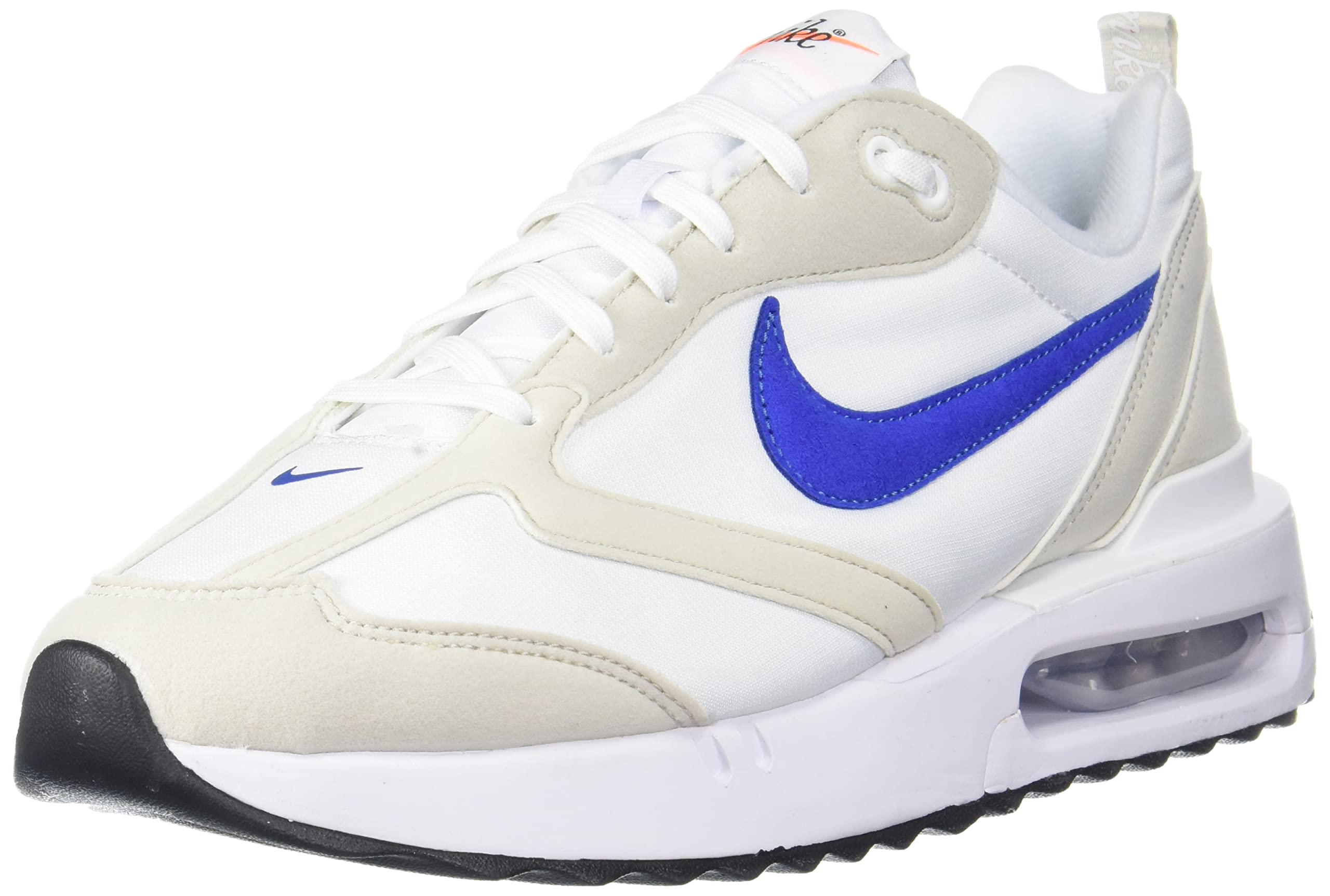 Nike Men's Air Max Dawn Running Shoes - White/Light Bone/Black/Game Royal - Size 9 | Lightweight Comfort for Jogging, Gym & Casual Wear