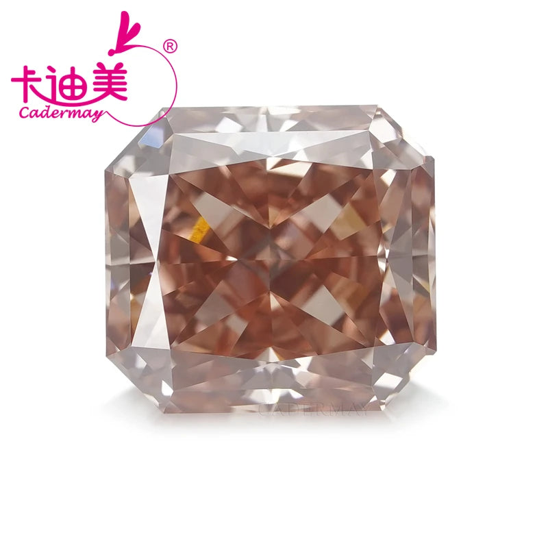 1.248CT VVS1 Clarity CVD Lab Grown Diamond Loose Stone - Fancy Pinkish Color, Radiant Shape EX Cut for Jewelry Making | Engagement Rings, Necklaces & Custom Designs