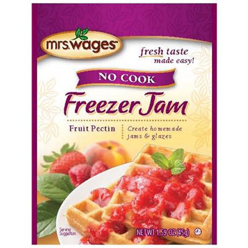 Mrs. Wages No Cook Freezer Fruit Pectin - 4.5 oz Powder for Homemade Jams, Jellies & Preserves | Quick Set Pectin for Freezer Jam Making | Perfect for Canning, Baking & Gift Giving
