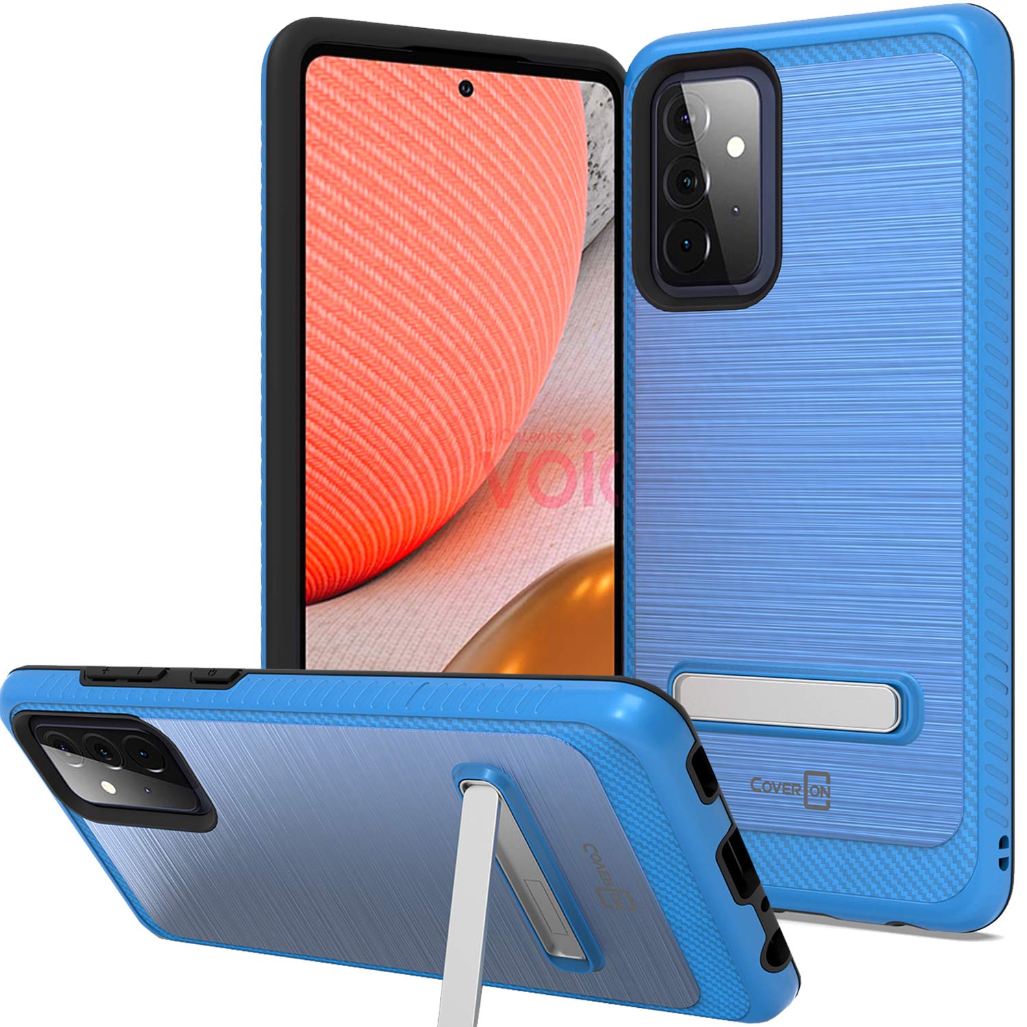 Magnetic Samsung Galaxy A52 Case - Rugged Metal Stand Cover for Outdoor Use