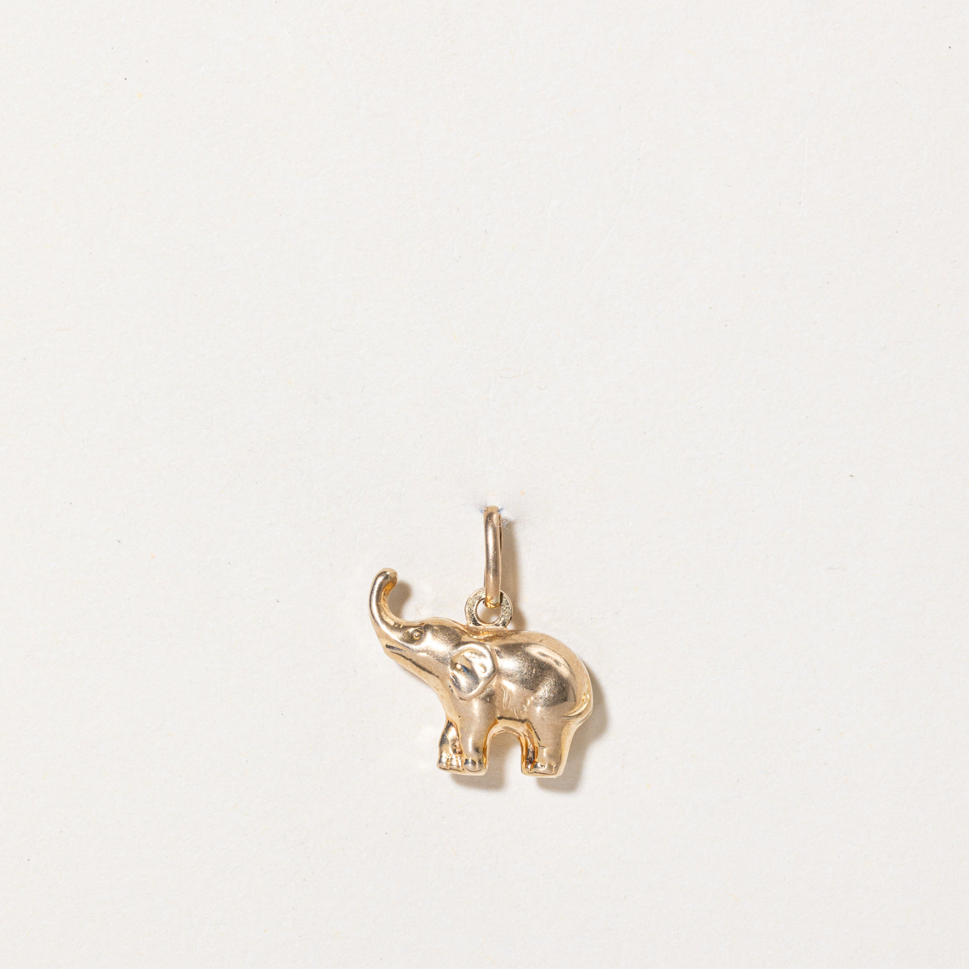 10K Yellow Gold Elephant Charm Pendant Necklace for Women - Elegant Animal Jewelry Gift for Her - Perfect for Birthdays, Anniversaries & Special Occasions