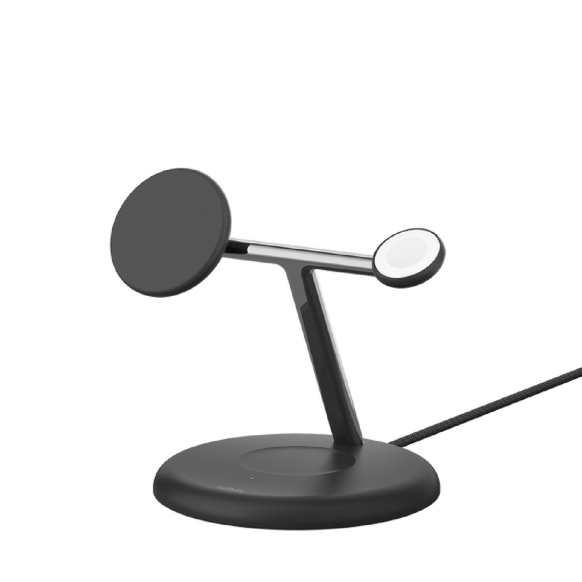 Belkin BoostCharge Pro Qi2 3-in-1 Wireless Charging Stand - 15W Fast Charging for iPhone, Android & AirPods - Perfect for Home, Office & Nightstand Use