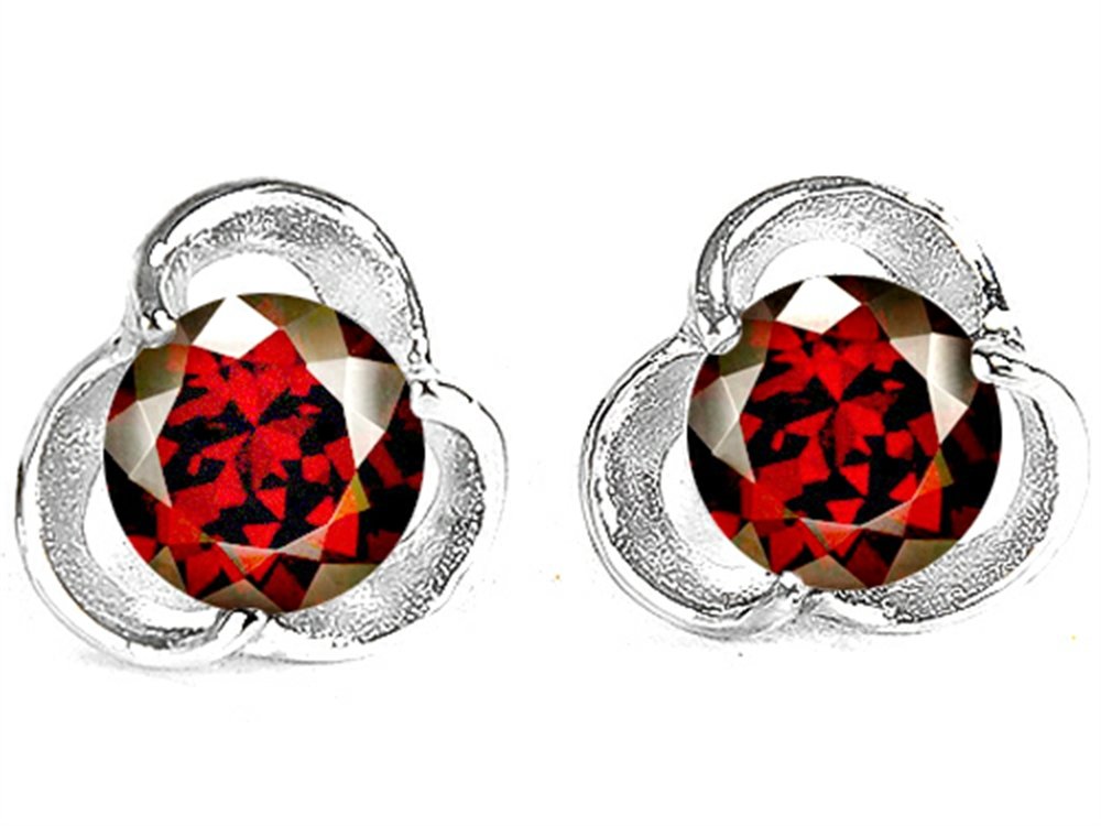 Sterling Silver Round Flower Stud Earrings for Women - Elegant Floral Jewelry for Everyday Wear & Special Occasions