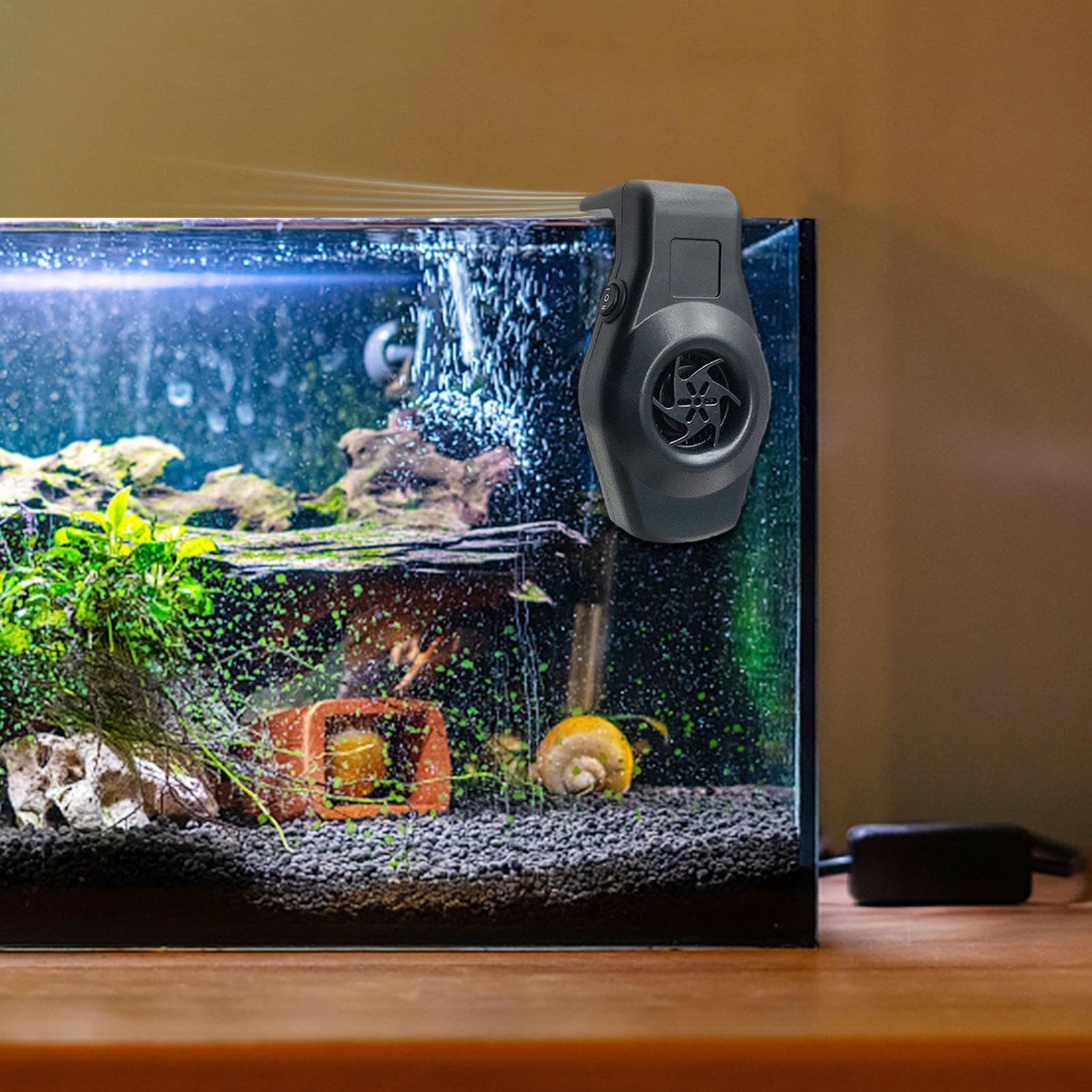 Aquarium Cooling Fan - Silent Fish Tank Cooler with Efficient Temperature Control for Reptile Habitats, Aquariums & Cages | Perfect for Tropical Fish Tanks & Terrariums