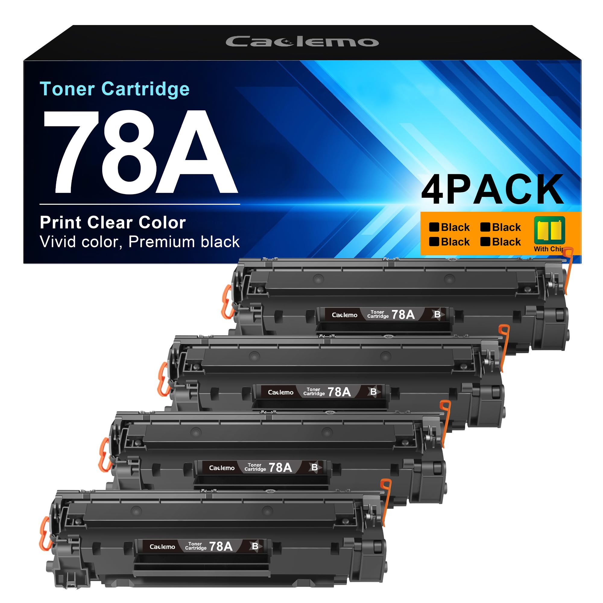 CE278A 78A Compatible Toner Cartridge Replacement for HP 78A Black | Works with HP LaserJet Pro P1606dn, M1536dnf, P1566, P1560, P1606, M1536 Printers | High-Yield 4-Pack | Perfect for Office Printing & Document Workflows