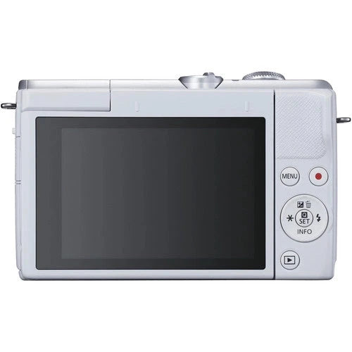 Canon EOS M200 Mirrorless Digital Camera with 15-45mm Lens (White) - 32GB Memory Card & Essential Starter Kit - Perfect for Travel, Vlogging & Photography Enthusiasts