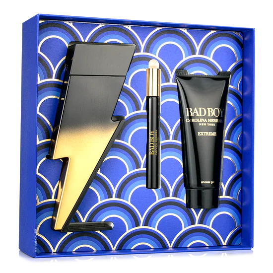 Carolina Herrera Bad Boy Extreme EDP Gift Set for Men - Luxury Cologne & Body Care Set - Perfect for Gifts, Date Nights & Special Occasions