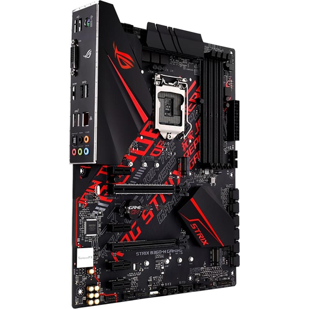 ASUS ROG STRIX B360-H Gaming Motherboard - LGA1151 Socket, Intel B360 Chipset, ATX Form Factor - Perfect for PC Gaming & Streaming Builds