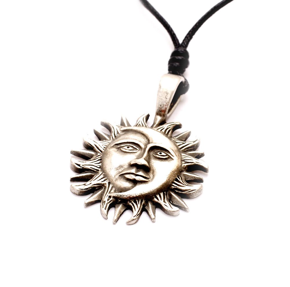 Yin Yang Sun and Moon Sterling Silver Charm Necklace - 925 Silver Pendant Jewelry for Women - Perfect for Yoga, Meditation & Spiritual Gifts