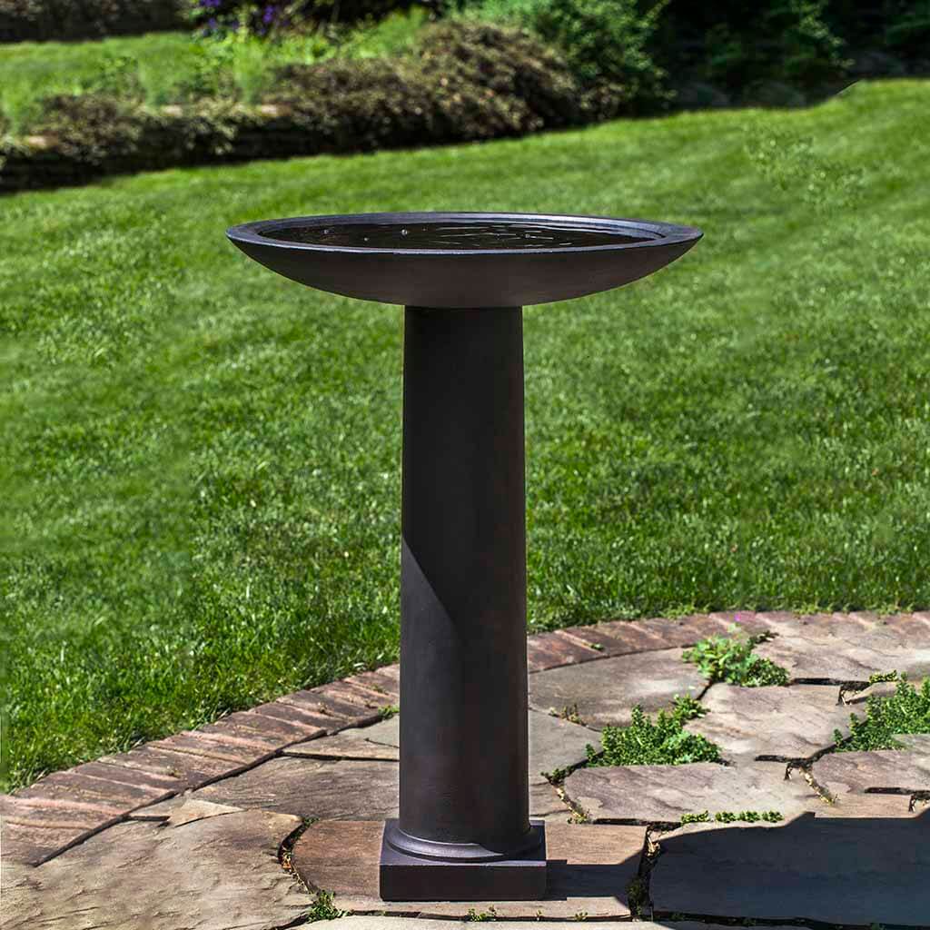 Campania International Metropolitan Birdbath - Classic Garden Decor for Outdoor Bird Watching & Backyard Wildlife Attraction | Perfect for Patio, Lawn, and Garden Decoration