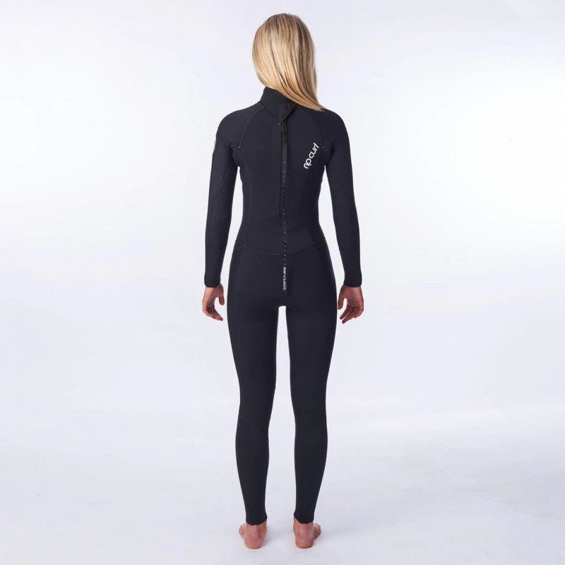Rip Curl Women's Dawn Patrol 3/2 Back Zip Wetsuit - Premium Neoprene Surfing Suit for Warm Water, Yoga & Beach Activities