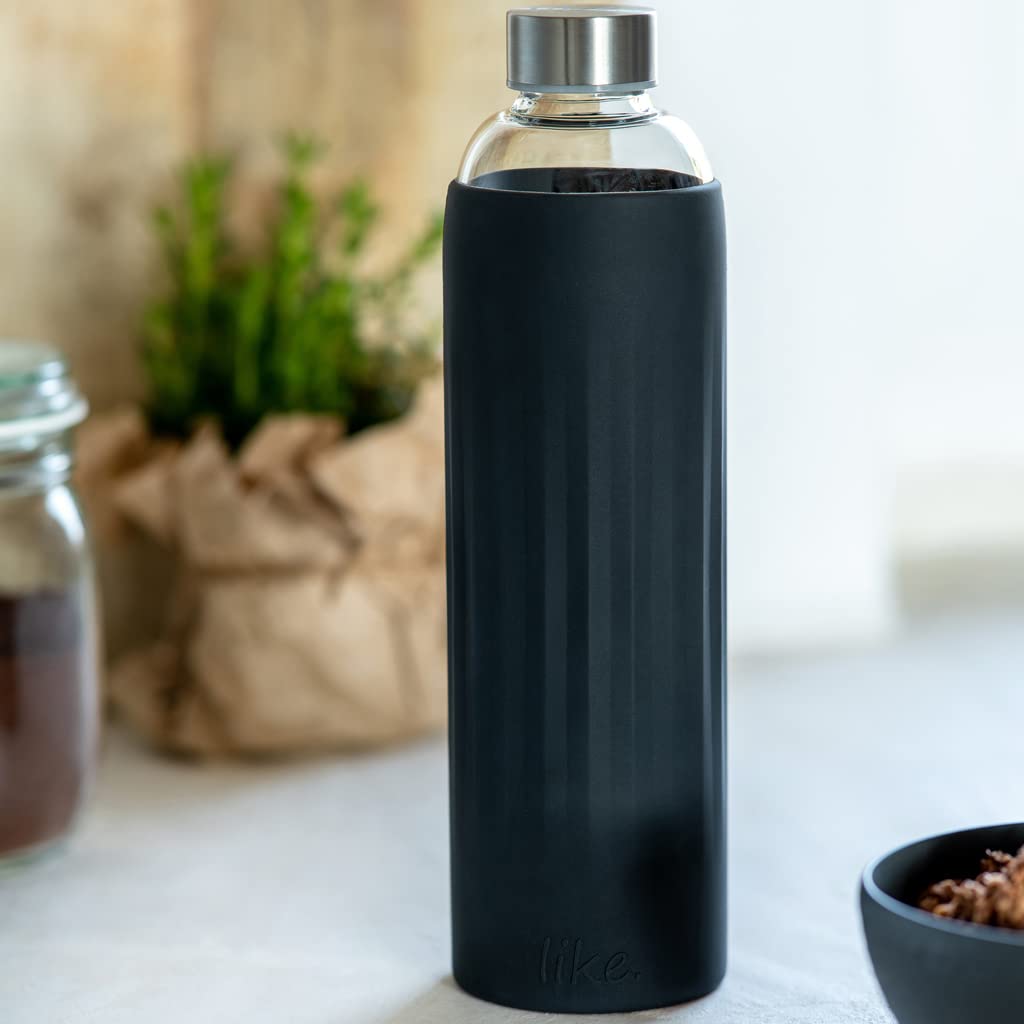Doli Bottle - Large Black Insulated Water Bottle for Travel, Work & Outdoor Activities | Leakproof & Durable Stainless Steel Thermos for Hot & Cold Drinks