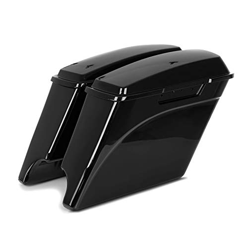 Premium Stretchable Saddlebags for Harley Davidson Road King Classic 1998-2013 - Painted Finish, No Lock Included - Perfect for Motorcycle Touring & Long-Distance Riding