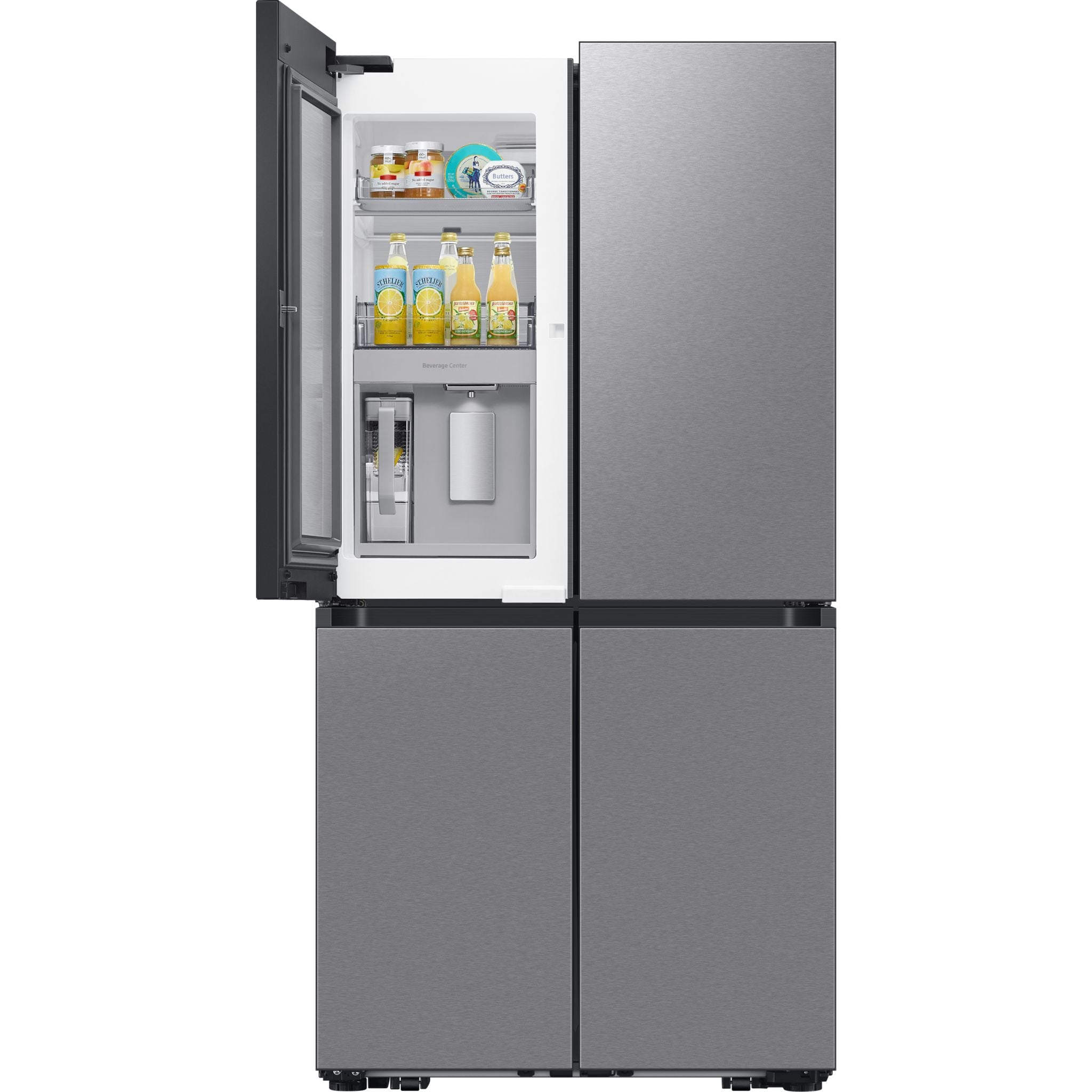 Samsung Bespoke 4-Door French Door Refrigerator (RF29DB9600QL) - 28.7 cu.ft Smart Stainless Steel Fridge with FlexZone & Beverage Center - Perfect for Modern Kitchens & Large Families