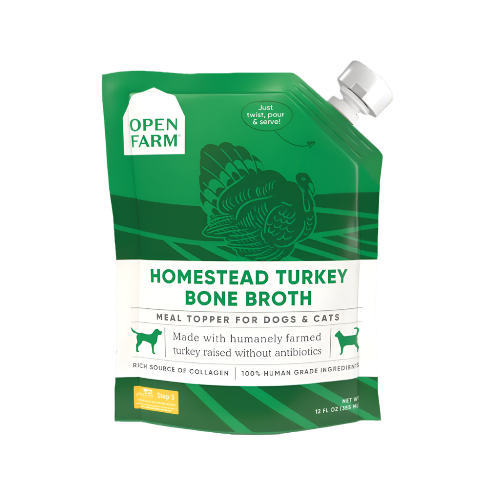 Premium Homestead Turkey Bone Broth for Dogs - Grain-Free, Nutrient-Rich Liquid Supplement | Supports Joint Health & Digestion | Perfect for Senior Dogs, Post-Surgery Recovery & Picky Eaters