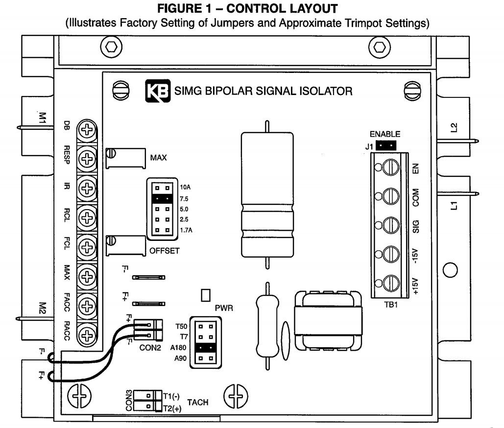 KB ELECTRONICS 8832 Bipolar Signal Isolator Circuit Board with Enable Jumper & Field Adjustable - KBMG SIMG for Industrial Automation & Control Systems