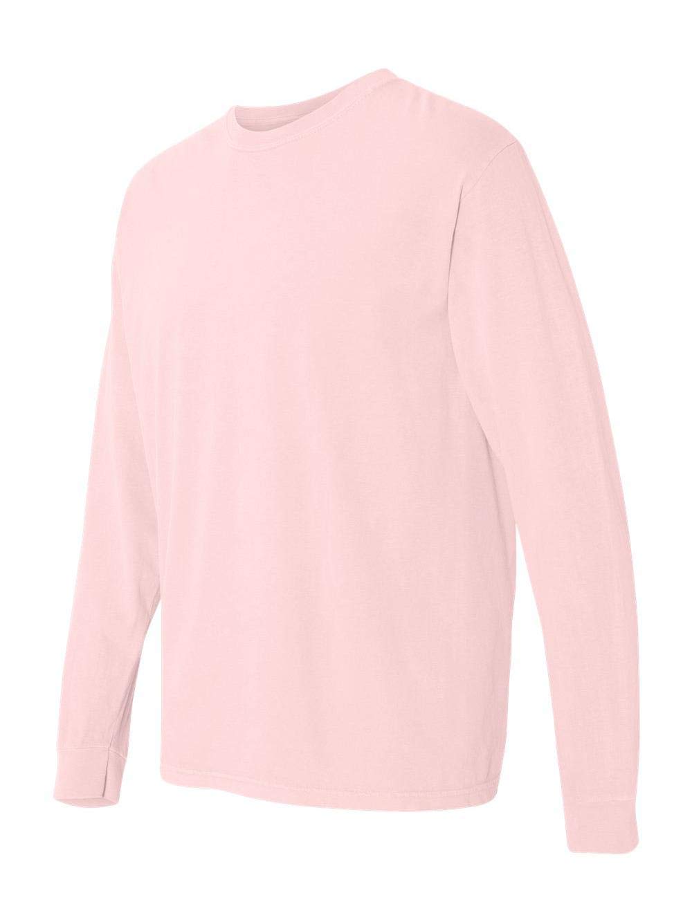 Comfort Colors Adult Long Sleeve T-Shirt - Style 6014 (Small, Blossom Pink) - Soft Cotton Crewneck Tee for Men & Women - Perfect for Casual Wear, Layering & Everyday Comfort