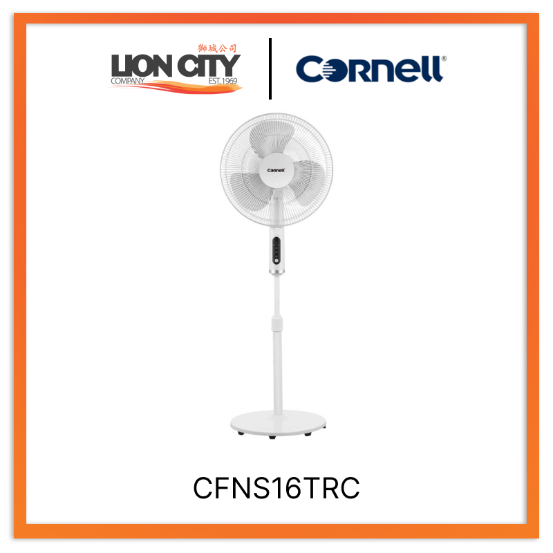 16 Inch Cornell Stand Fan with Remote Control CFNS16TRC - Powerful Cooling for Home, Office, and Outdoor Use