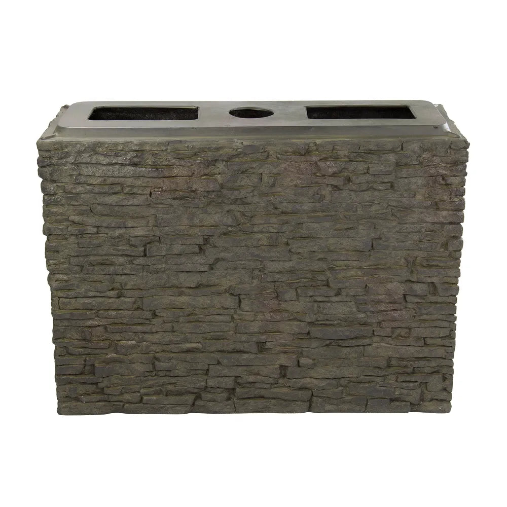 Premium Large Straight Stacked Slate Wall Base - 66cm Natural Stone Tile for Modern Home & Garden Landscaping | Perfect for Fireplace Surrounds, Accent Walls, and Outdoor Decor