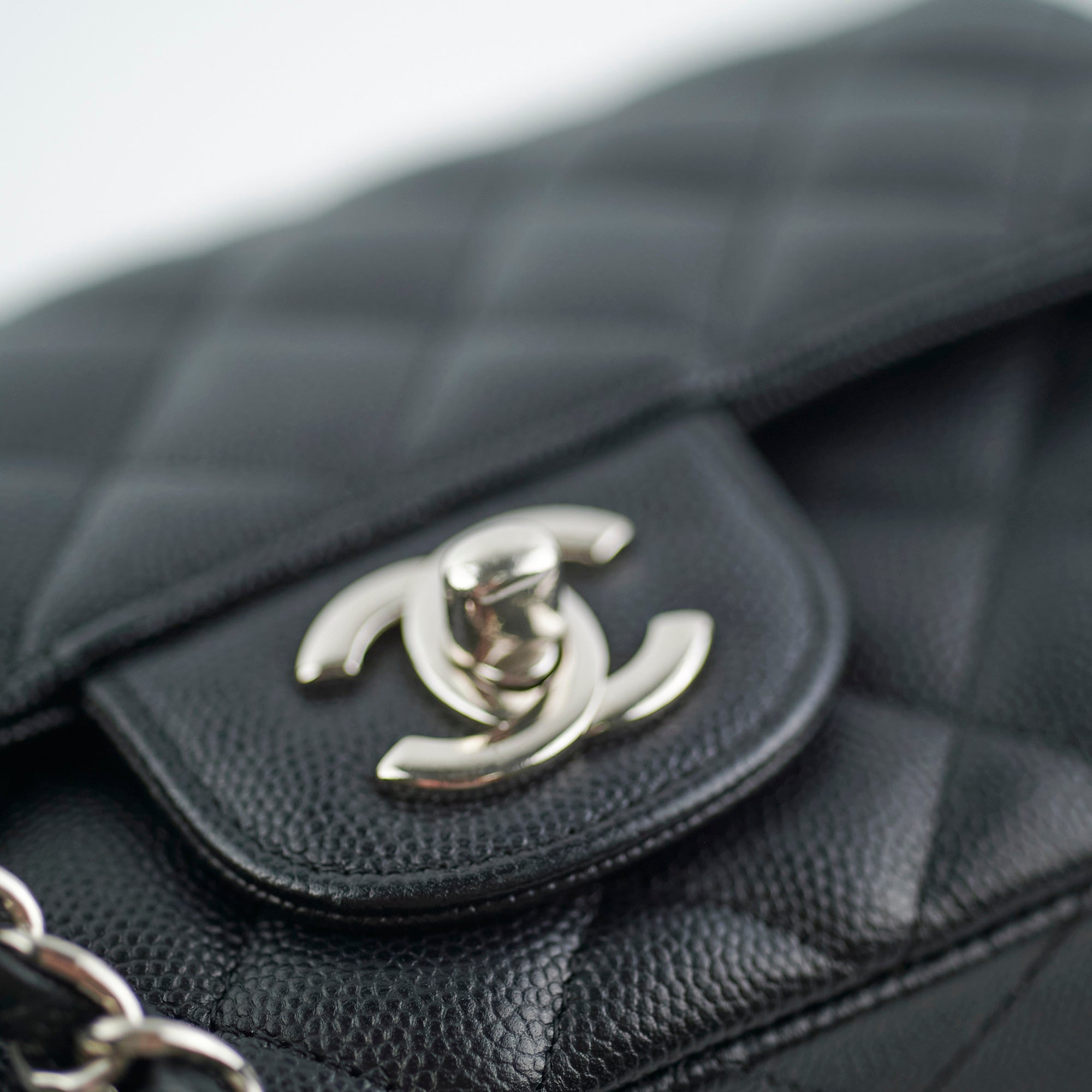 Chanel Mini Rectangular Black Caviar Leather Crossbody Bag with Edge Stitching - Luxury Designer Handbag for Women, Perfect for Date Night & Evening Events