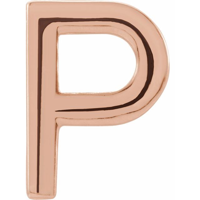 14K Gold Single Initial P Earrings for Women - Personalized Monogram Letter P Earrings - Dainty Minimalist Jewelry Gift for Her - Perfect for Birthdays, Anniversaries & Everyday Wear