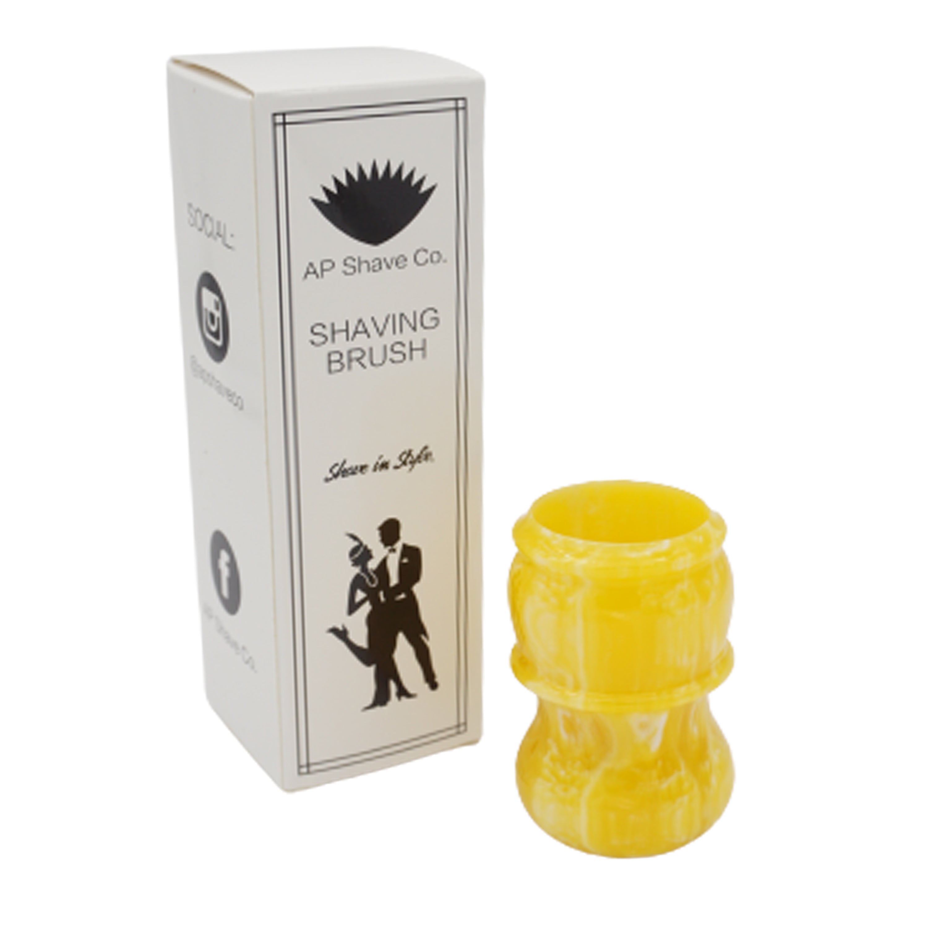 Premium Handcrafted Lemon Drop Shaving Brush Handle - Fits 28mm & 30mm Knots - Perfect for Wet Shaving & Grooming Gifts for Men
