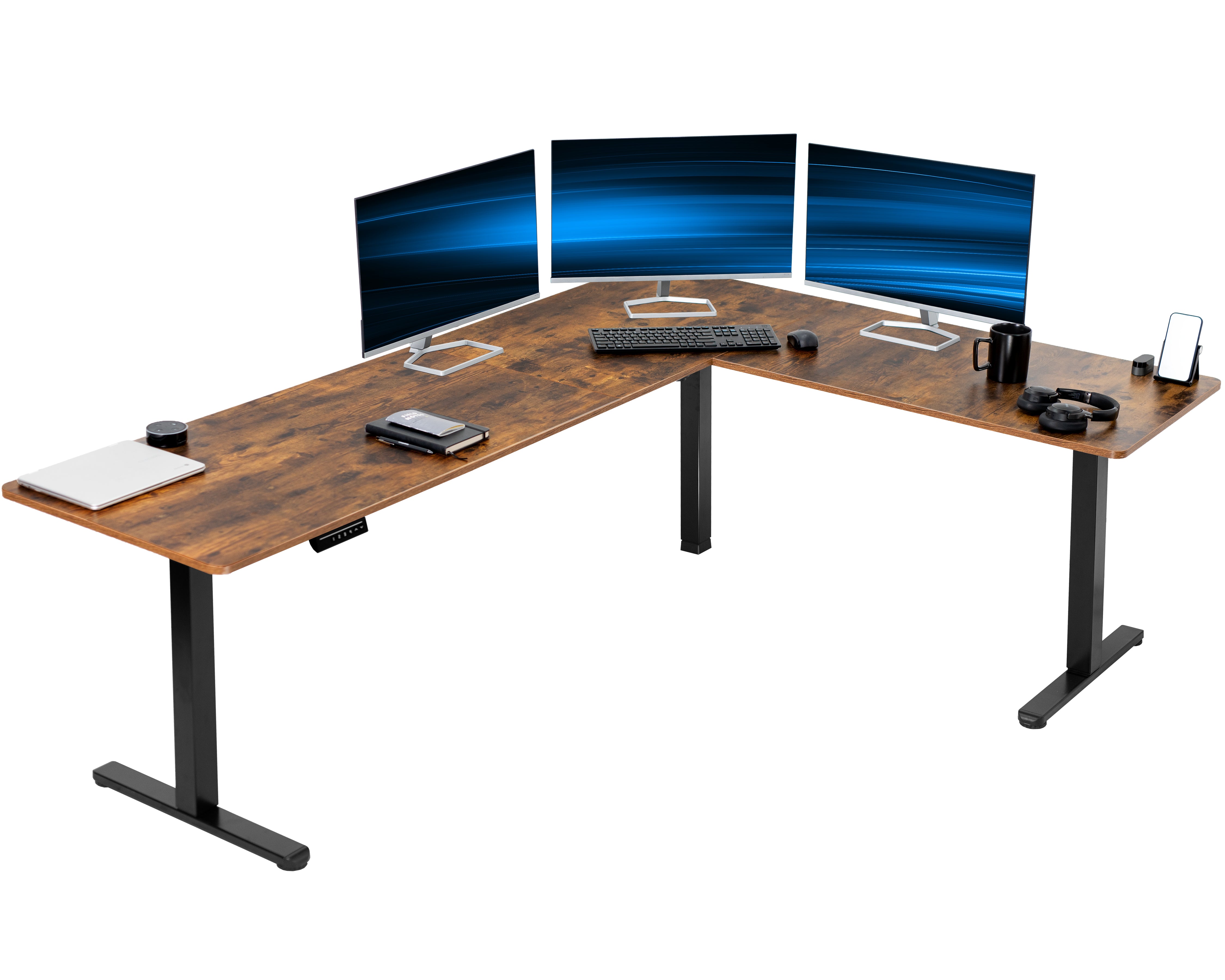 E3 Series Corner Electric Standing Desk - Adjustable Height Home Office Desk for Work & Study | Perfect for Small Spaces & Ergonomic Workspaces