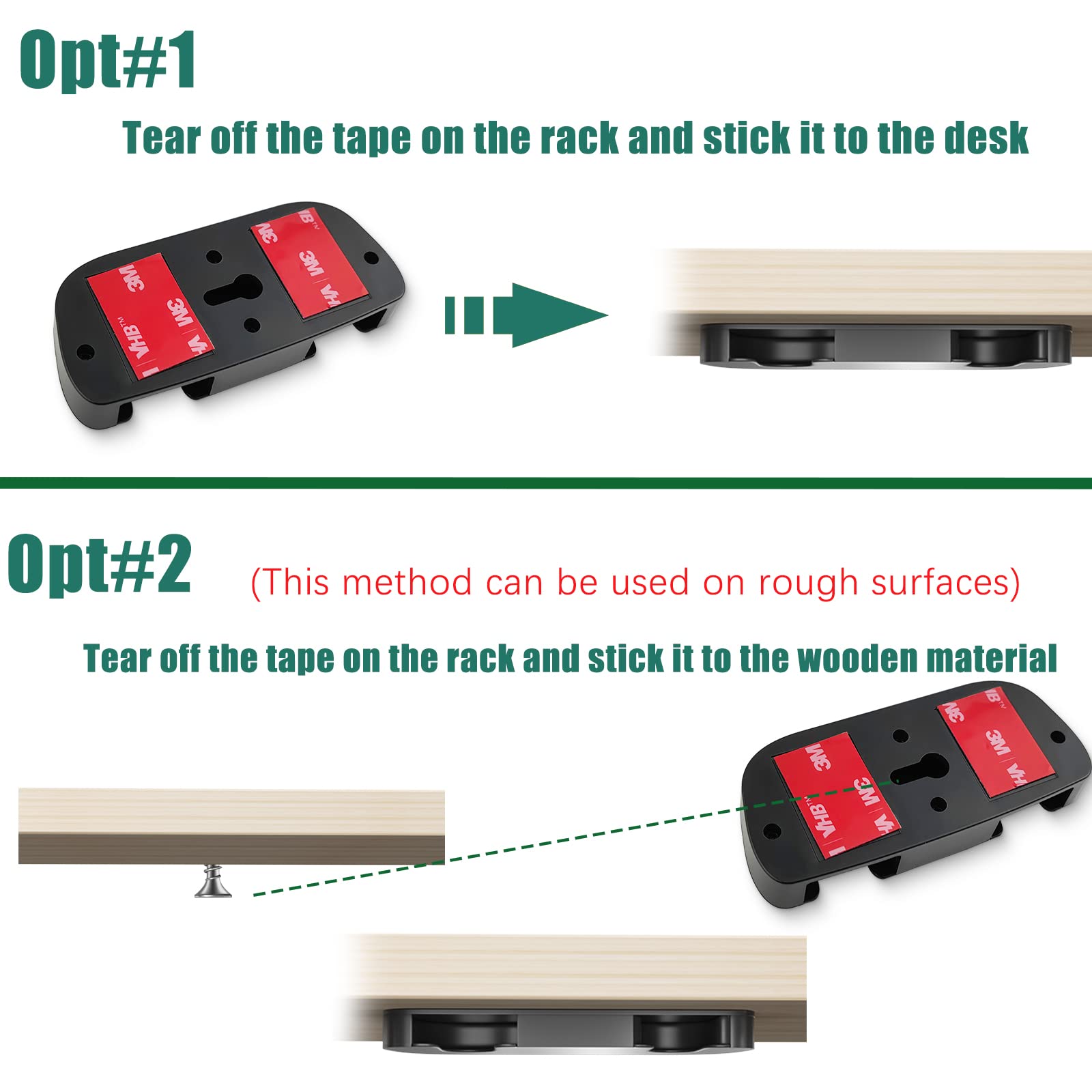 RUKUHOT 2-Pack Under Desk Controller Holder for PS5 & PS4 - No Drill Mount Stand, Organizer Storage Rack - Perfect for Gaming Setup, Office & Bedroom Organization