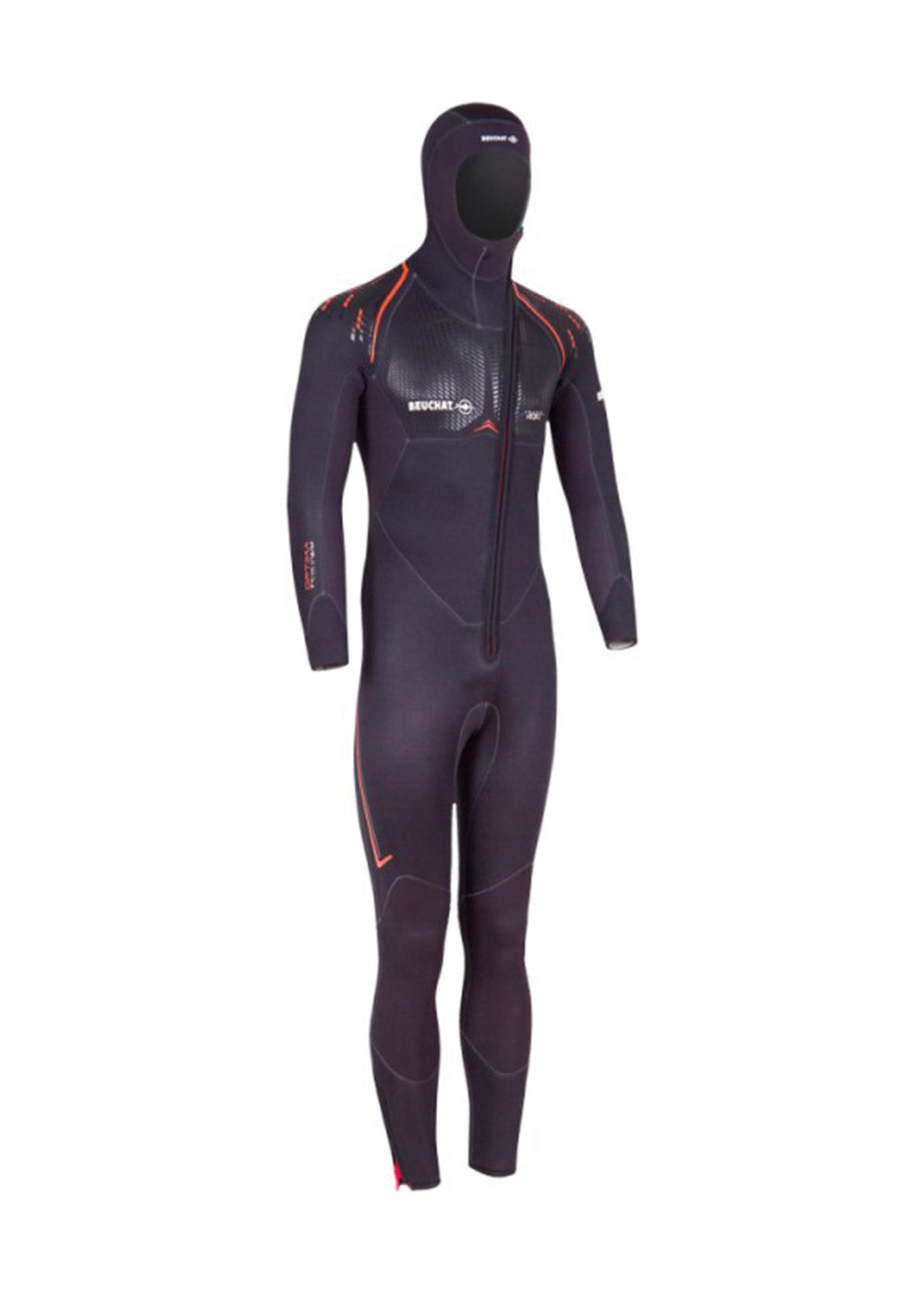 Beuchat Men's Optima 2 7mm Hooded Wetsuit for Scuba Diving, Spearfishing & Cold Water Surfing - Premium Neoprene Diving Suit with Thermal Protection