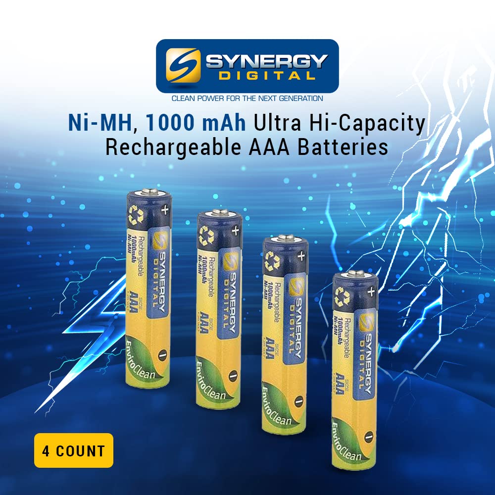 Synergy Digital AAA Rechargeable Battery for Angelcare AC701 Baby Monitor - Long-Lasting Power for Nursery Safety
